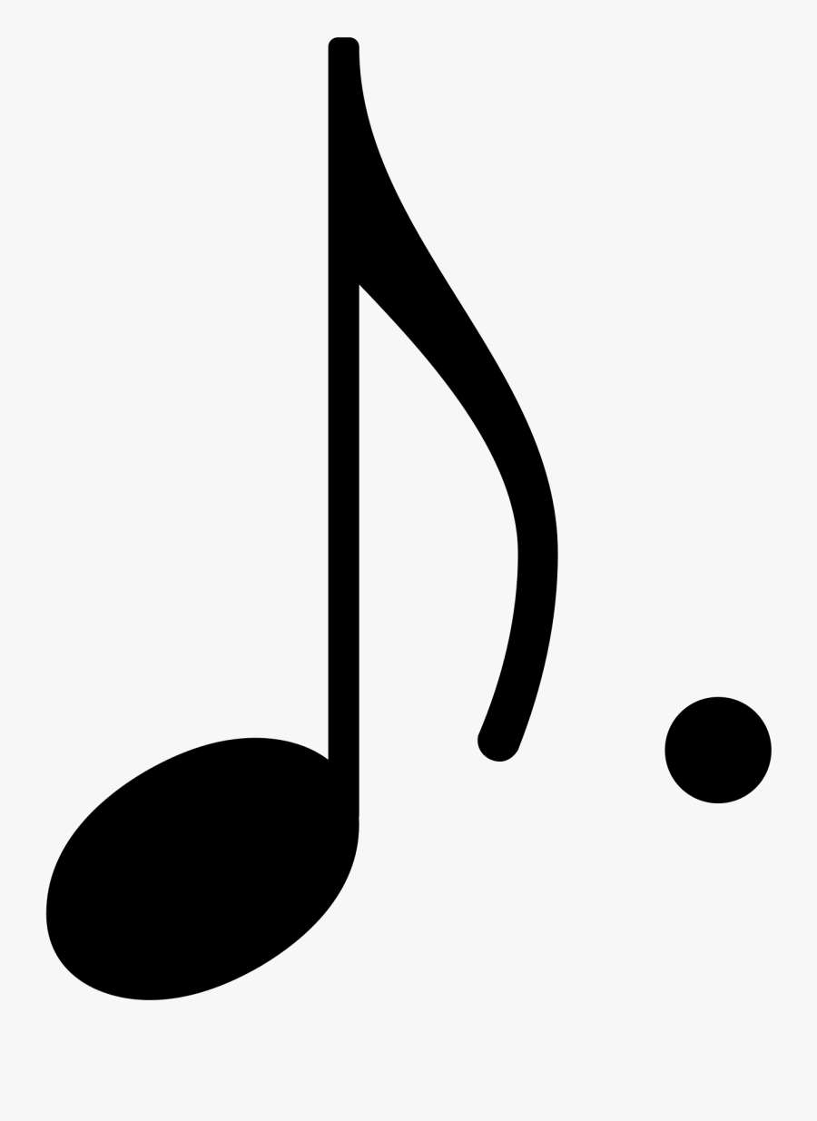 File Dotted Stem Up - Dotted Eighth Note Symbol , Free Transparent ...