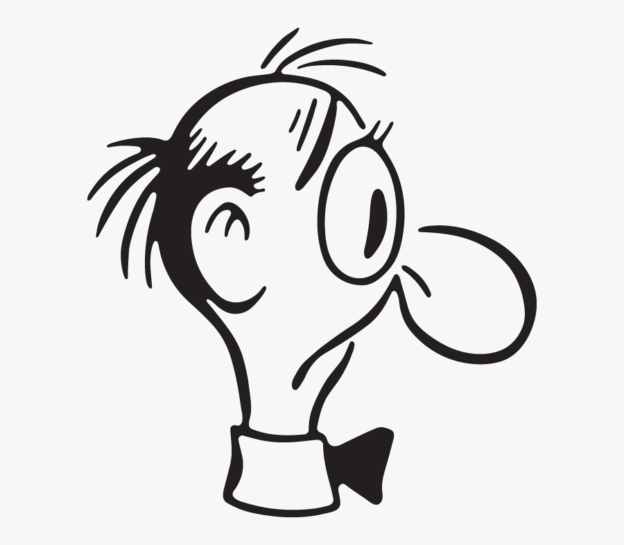 Man Black And White Cartoon Png, Transparent Clipart
