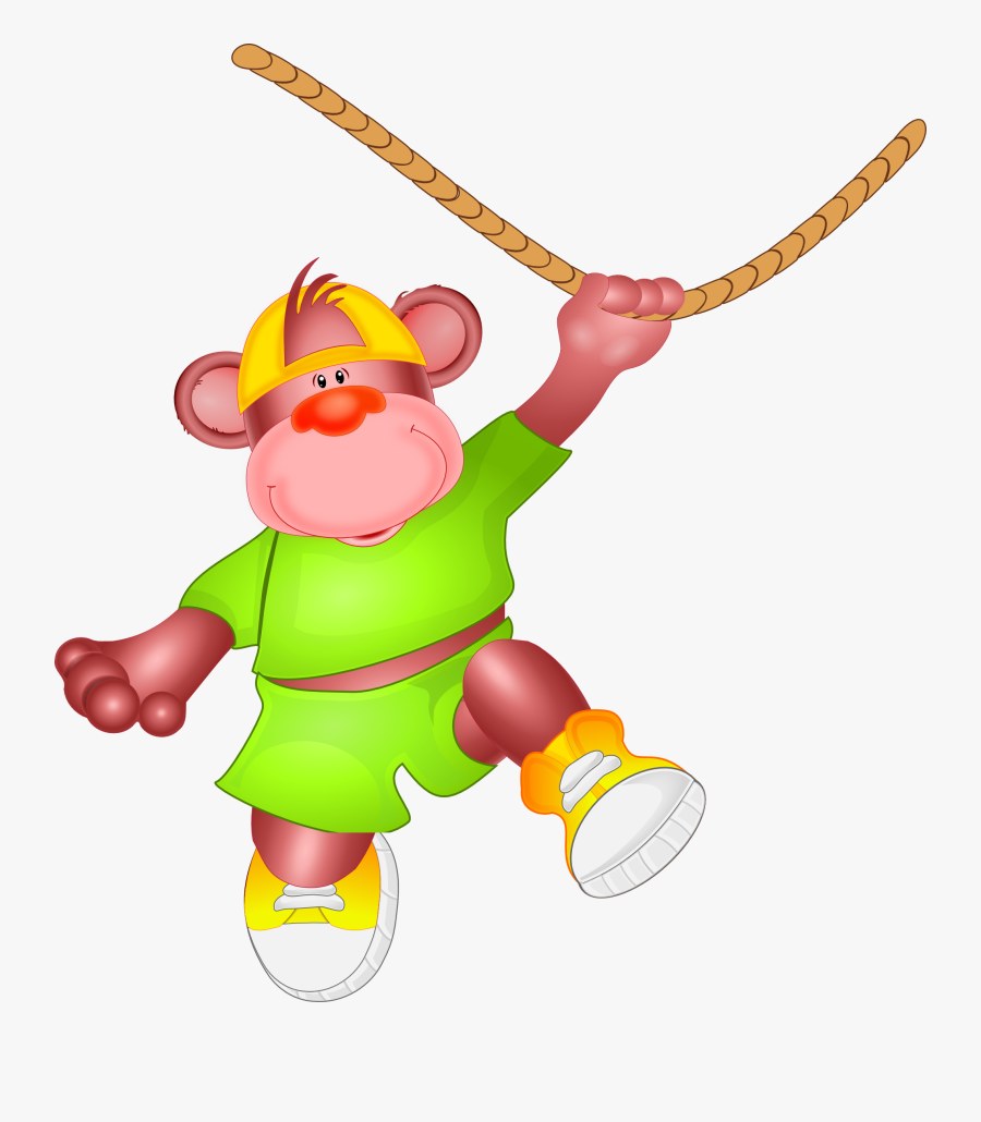 Monkey In Rope Png, Transparent Clipart
