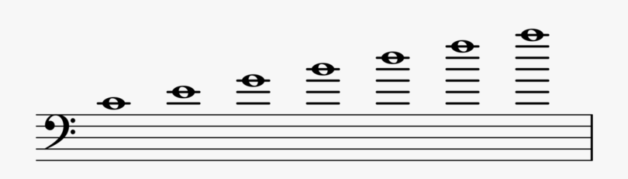 Bass Clef Staff - Bass Clef E Above The Staff, Transparent Clipart