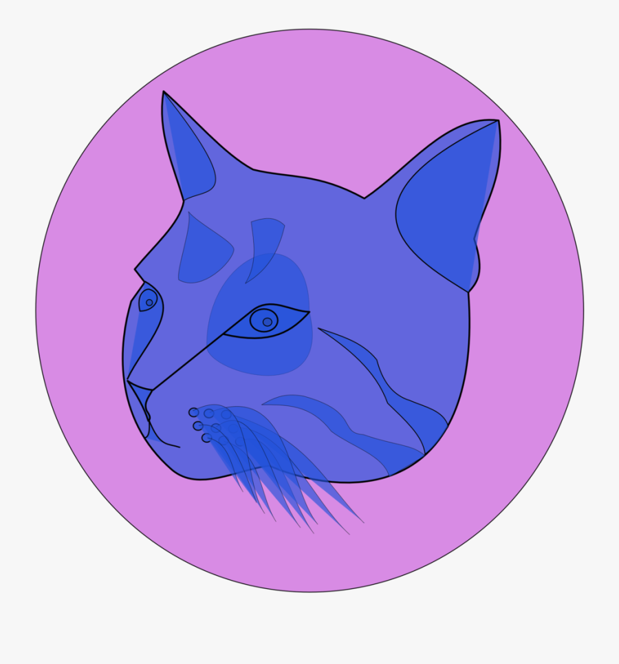 Free Vector Blue Cat Clip Art - Clip Art, Transparent Clipart