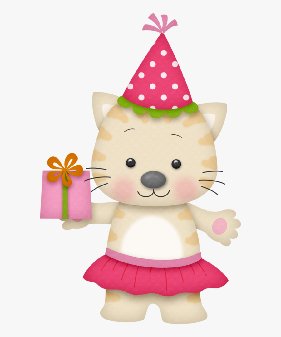 Birthday Cat Clip Art, Transparent Clipart