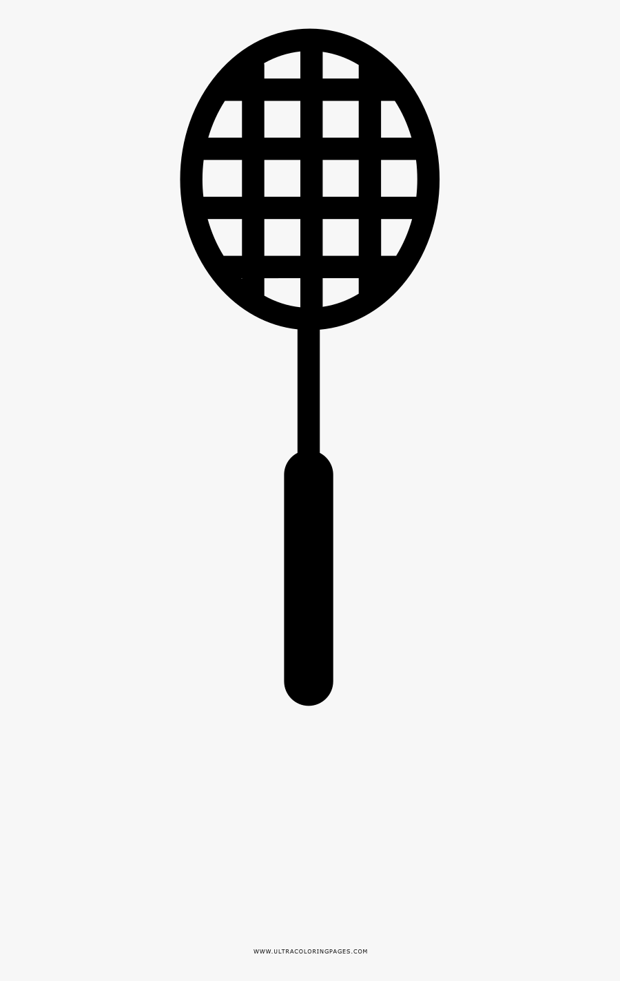 Tennis Racket Coloring Page - Circle, Transparent Clipart