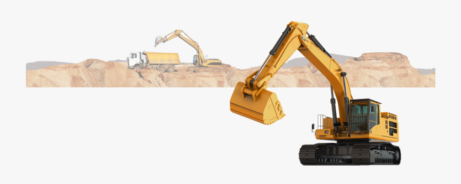 Excavator, Transparent Clipart