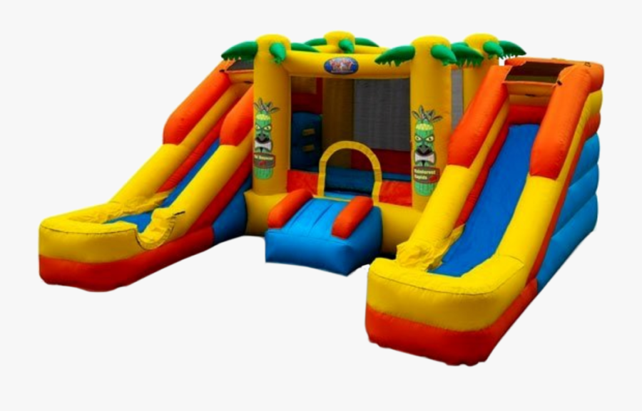 Two Slide Option And Center Fun House - Inflatable Combo, Transparent Clipart