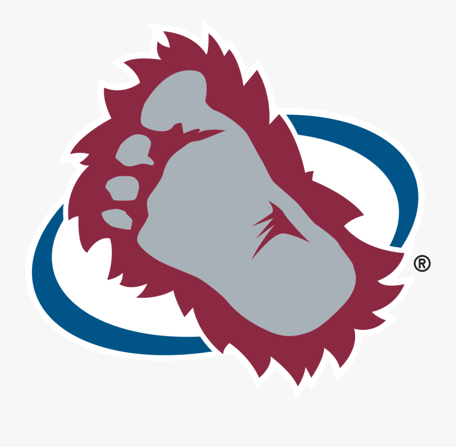 Foot Clipart Silhouette - Colorado Avalanche Alternate Logo, Transparent Clipart