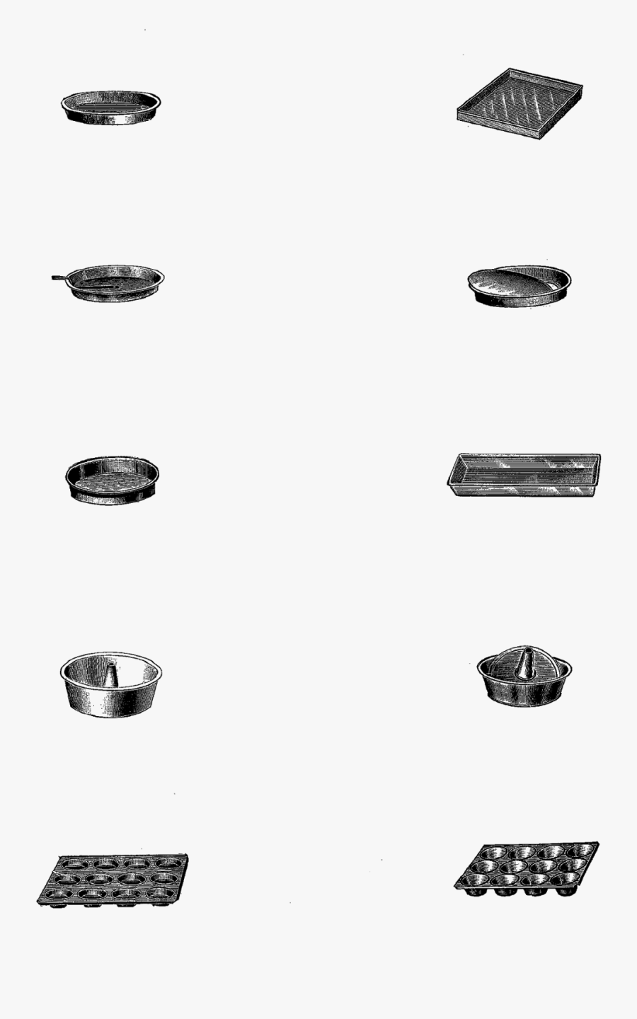 Digital Baking Collage Sheet Downloads - Sketch, Transparent Clipart