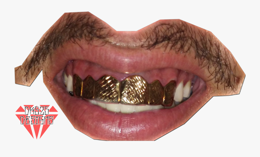 Teeth Clip Silver - Grillz Mouth Png, Transparent Clipart
