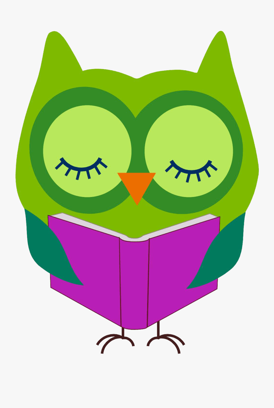 Png Download , Png Download - Cute Owl Reading A Book, Transparent Clipart