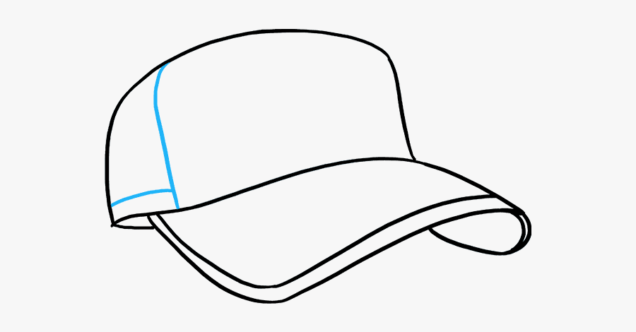 How To Draw A Baseball Cap - Drawing Baseball Cap, Transparent Clipart