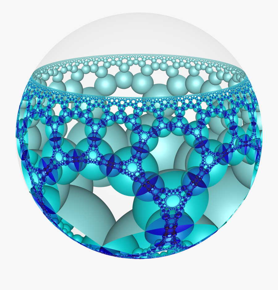 Hyperbolic Honeycomb 3 7 5 Poincare, Transparent Clipart