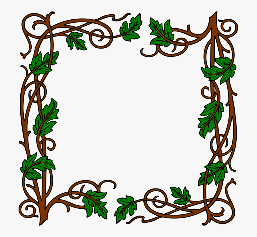 Plant,flora,leaf - Leafy Frames Png, Transparent Clipart