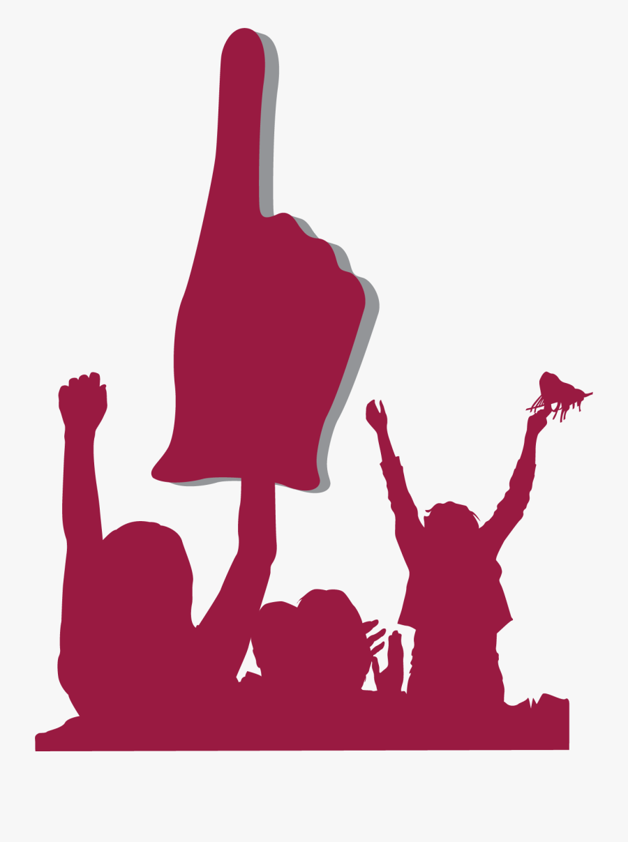 Sports Fan Png - Cheering Sports Fan Silhouette, Transparent Clipart