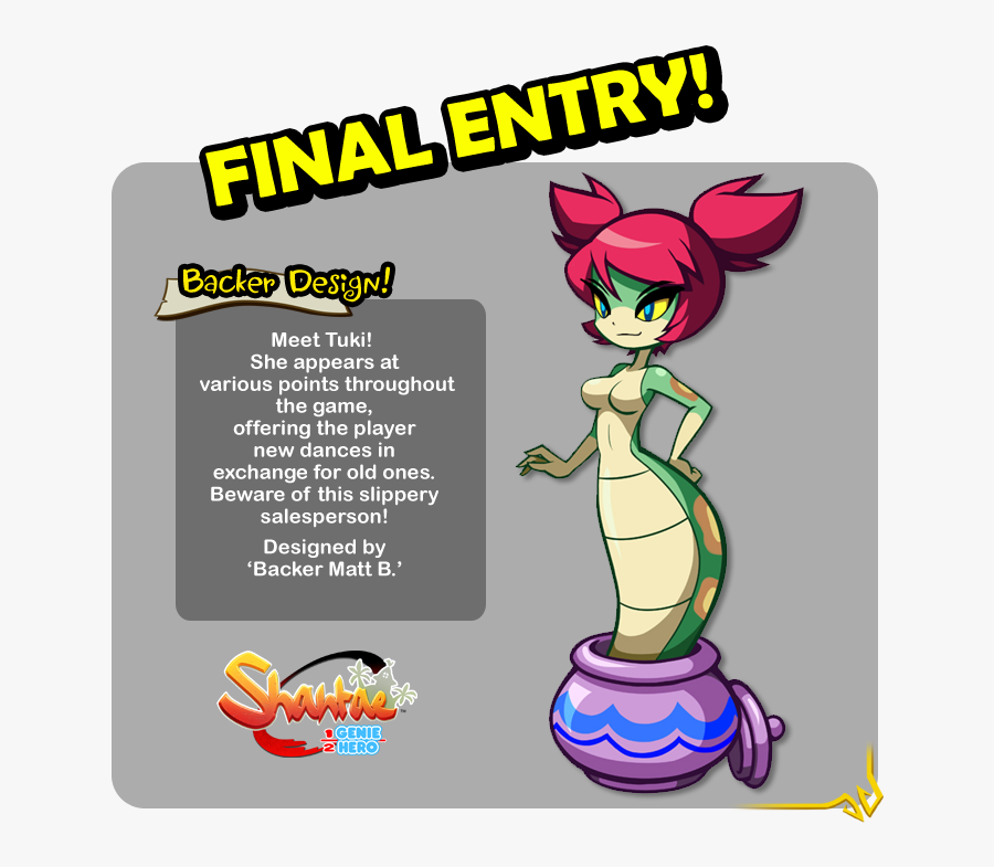 Tuki Shantae Half Genie Hero, Transparent Clipart