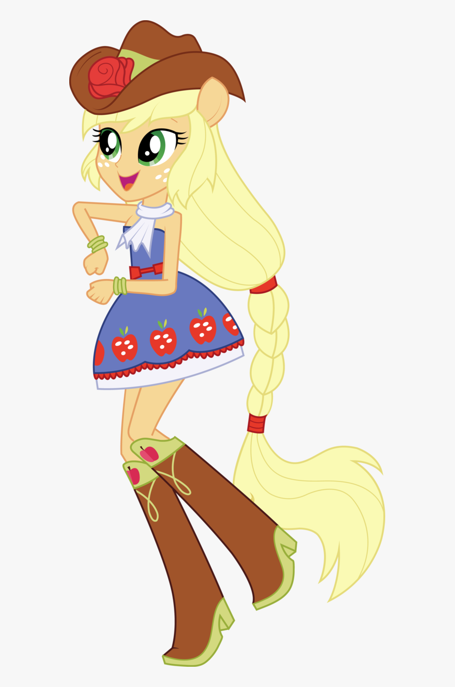 Applejack, Clothes, Dress, Equestria Girls, Fall Formal - My Little Pony Equestria Girls Applejack, Transparent Clipart