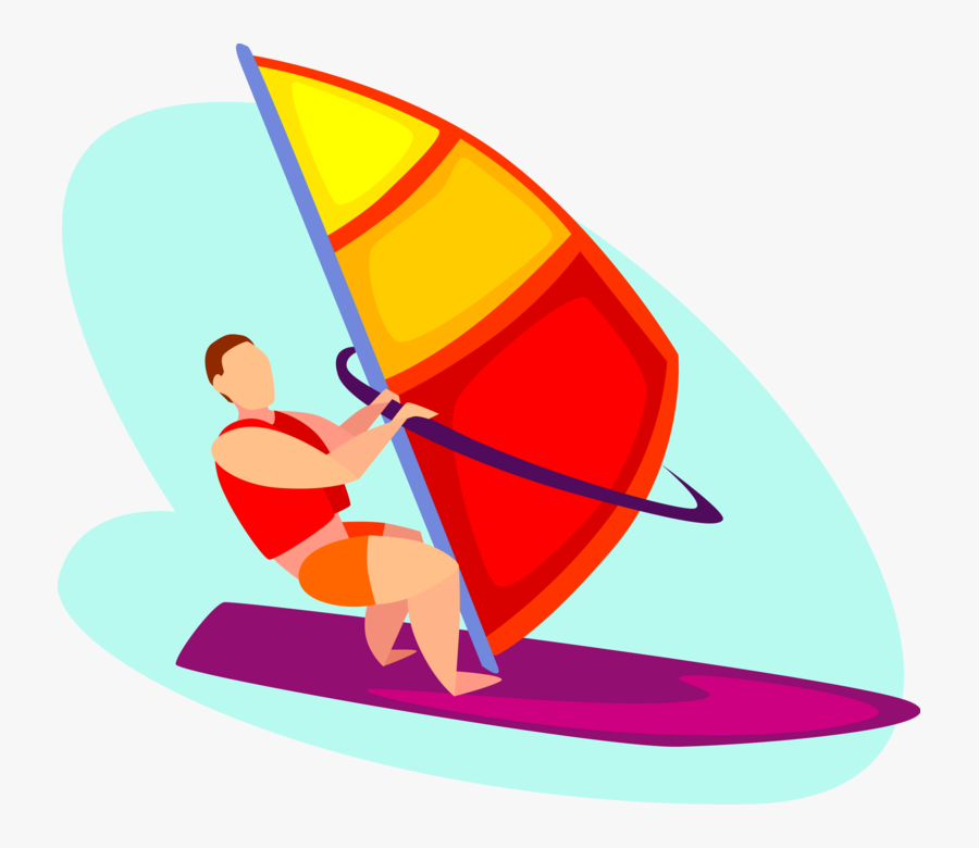 Transparent Surfer Clipart - Windsurfer Transparent Clipart Png, Transparent Clipart