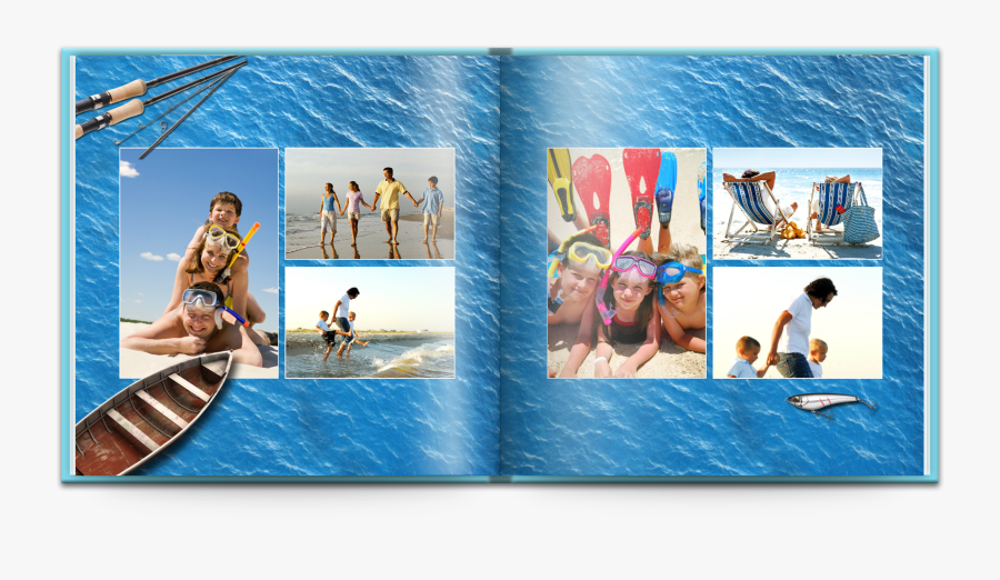 Clip Art Photobook Template - Vacation, Transparent Clipart
