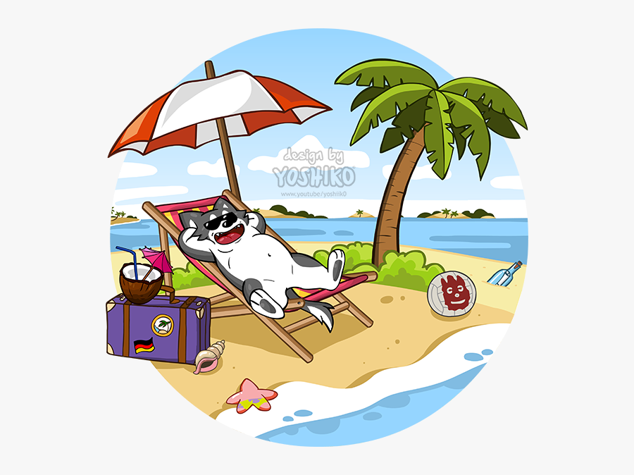 Clipart Puppy Holiday - Island Holiday Cartoon, Transparent Clipart