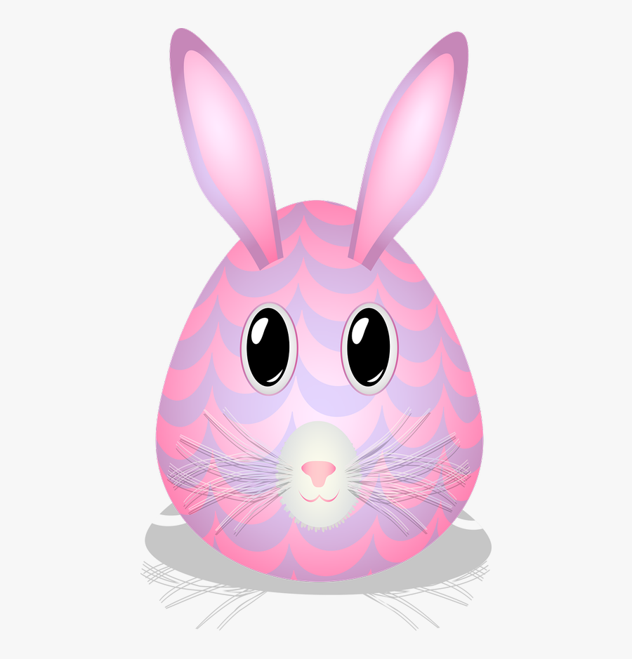 Graphic Easter Egg Bunny - Domestic Rabbit, Transparent Clipart