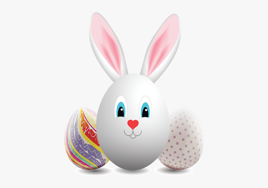 Clip Art Dia De P Scoa - Bunny With Ears Hair, Transparent Clipart