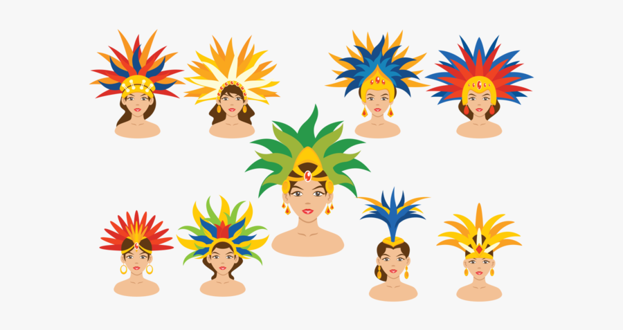 Brazilian Samba Dancer Vectors - Samba Brazil Dancer In Cartoon, Transparent Clipart