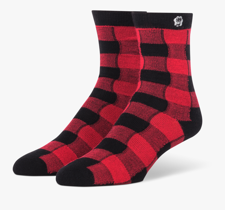 Happy Cloud Seamless Bamboo Buffalo Plaid Women"s Crew - Sock, Transparent Clipart
