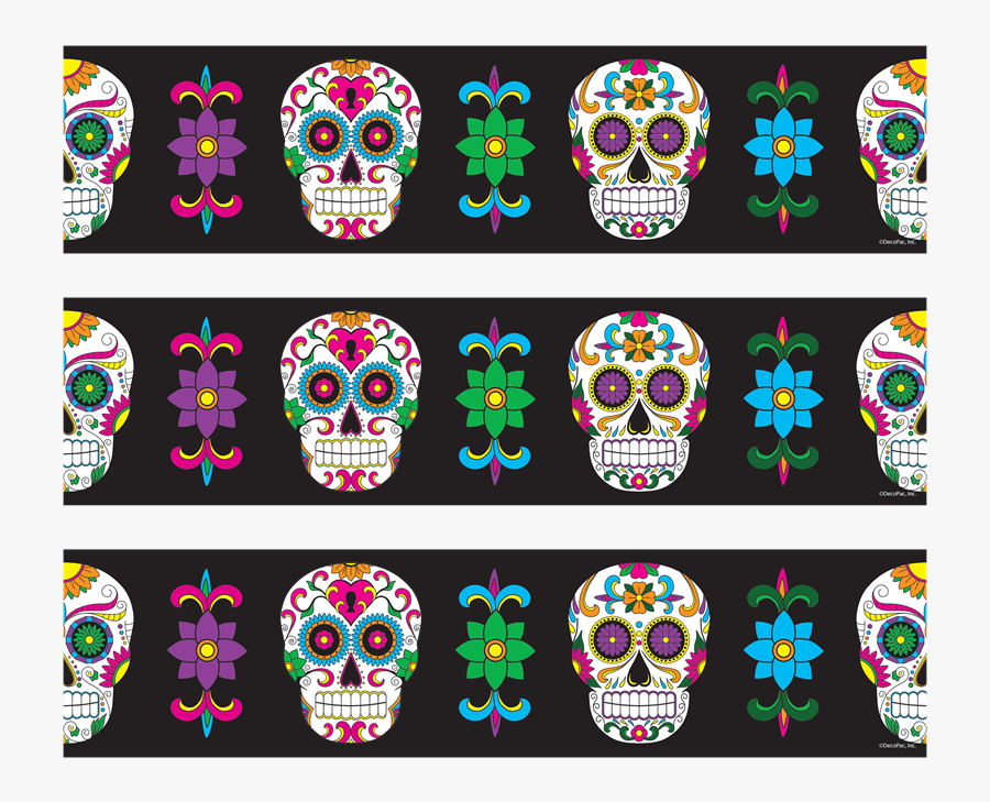 Photocake Edible Cake Banding - Day Of The Dead Borders, Transparent Clipart