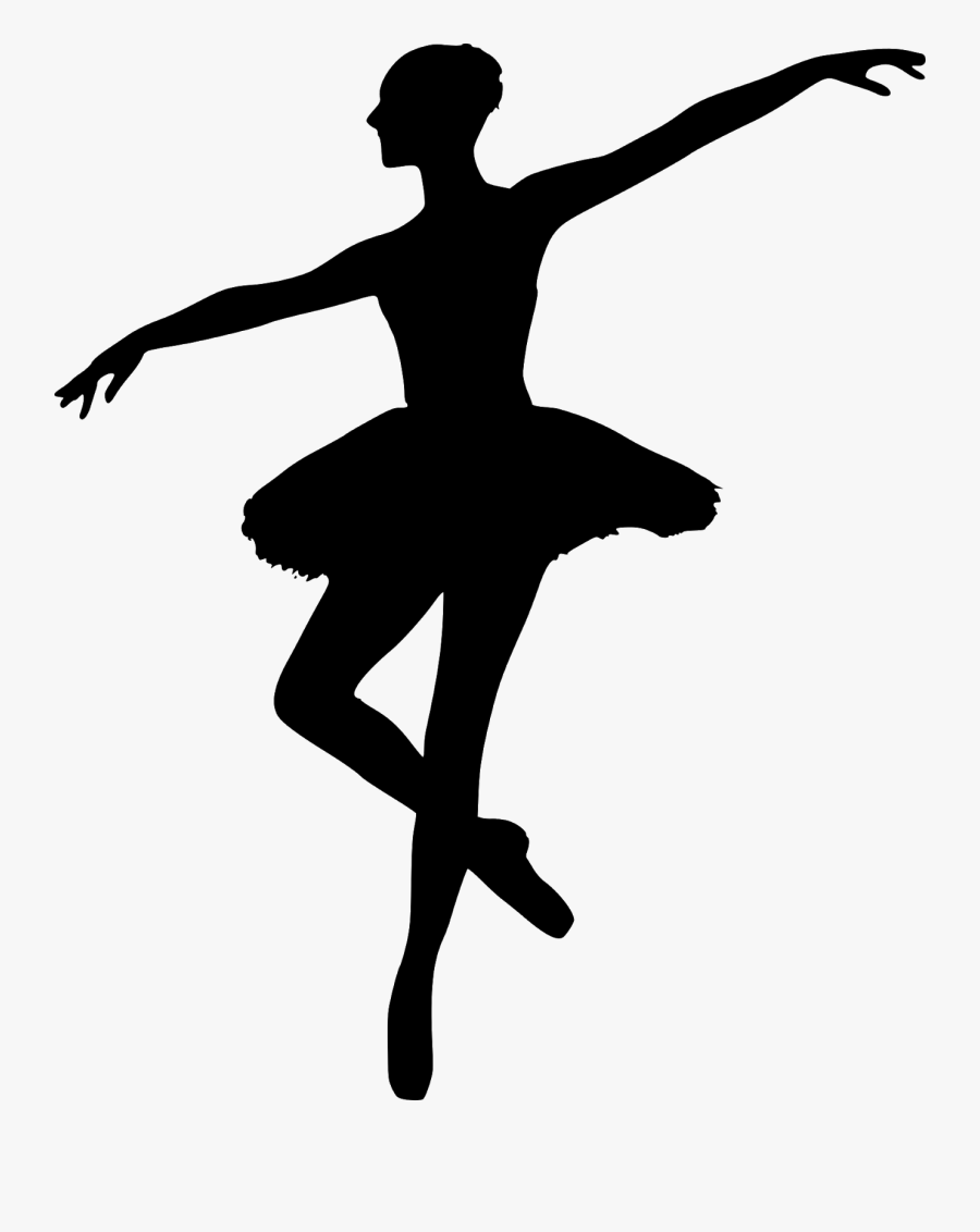 Ballerina, Ballet Dancer, Silhouette,dancer, Pose, - Black And White Ballerina, Transparent Clipart