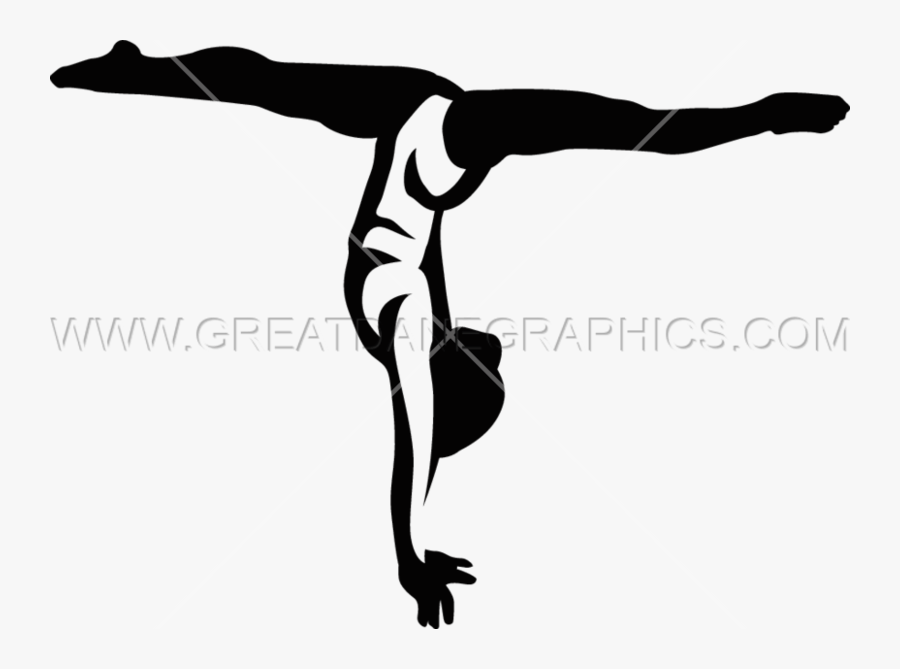 Gymnast Siluette Letter T, Transparent Clipart
