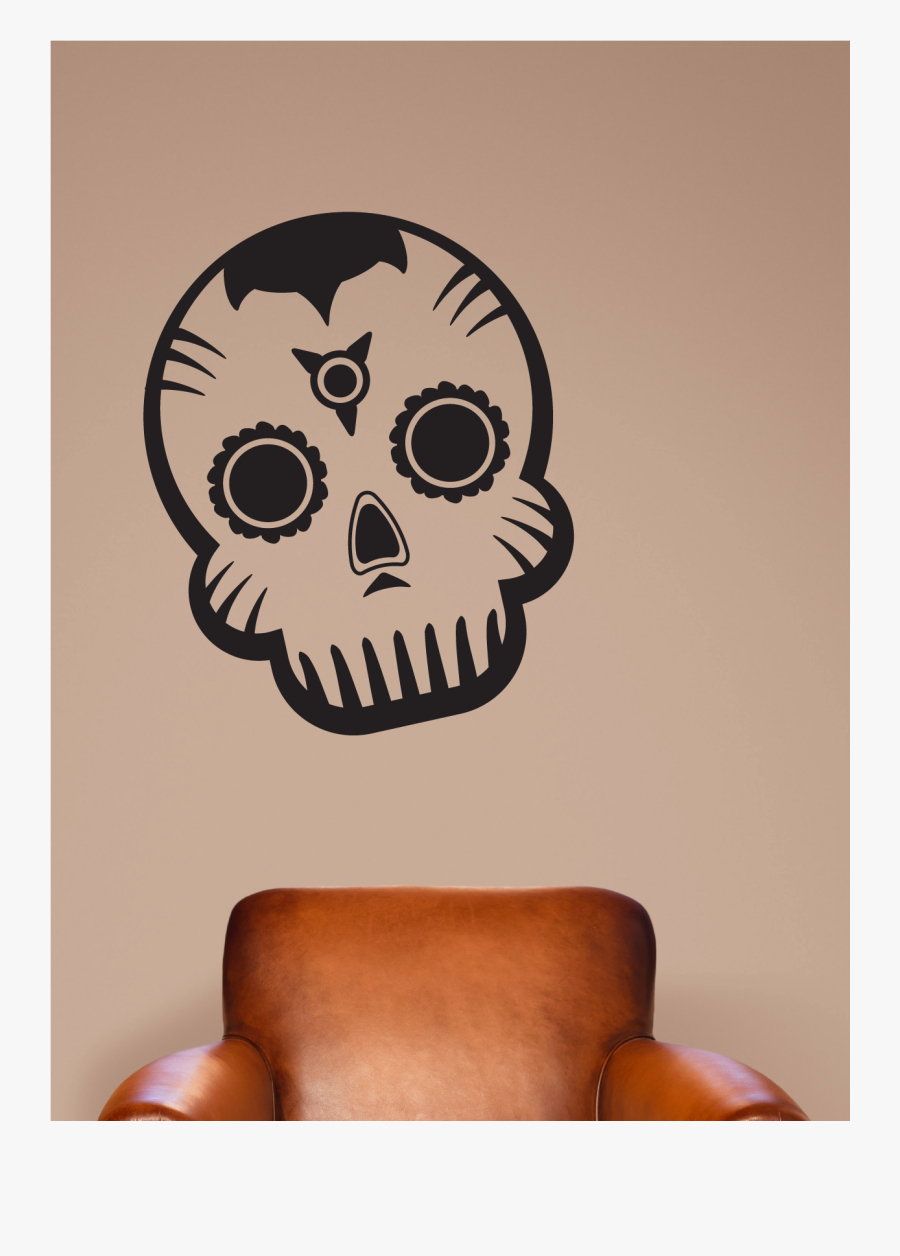 Day Of The Dead Skull - Skull, Transparent Clipart