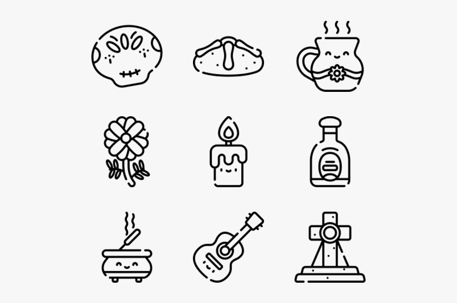 Dia De Muertos - Avatar Line Icon Png, Transparent Clipart
