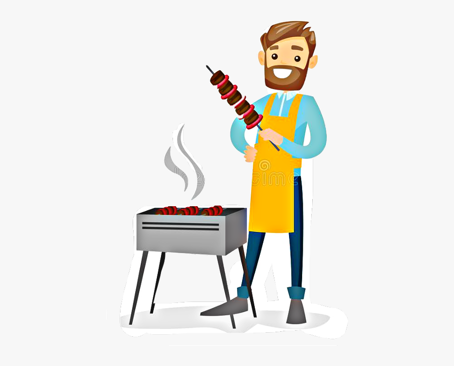 Scbbq Bbq Freetoedit - Png Cartoon White Man, Transparent Clipart
