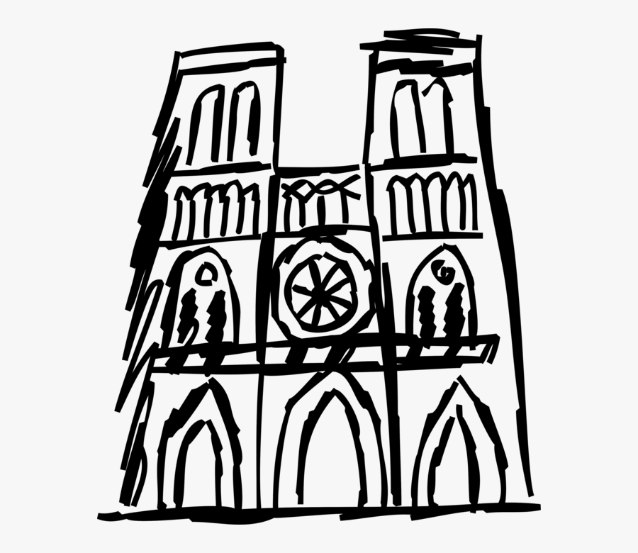 Notre Dame Cathedral, Paris, France - Notre Dame Cathedral T Shirt, Transparent Clipart