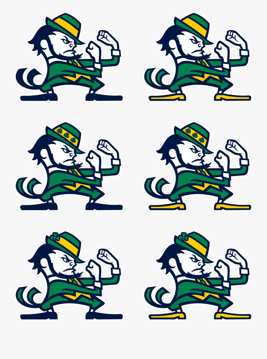 Leprechaun Clipart Notre Dame - Notre Dame Leprechaun Outline Logo, Transparent Clipart