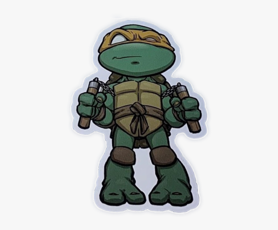 Stickergang Ninja Turtles Michaelangelo Nun - Drawings Of Michelangelo From Teenage Mutant Ninja, Transparent Clipart