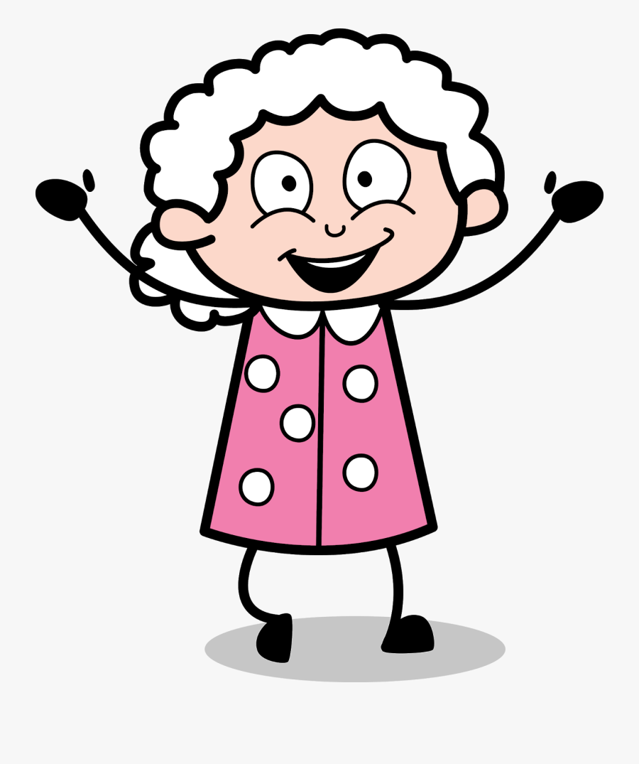 Granny Clipart , Png Download - Old Lady Drinking Coffee Drawing, Transparent Clipart