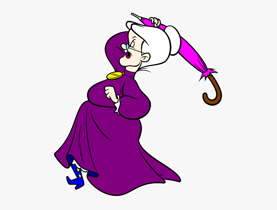 Who Do You Think She Is Running After - Granny Looney Tunes Gif, Transparent Clipart