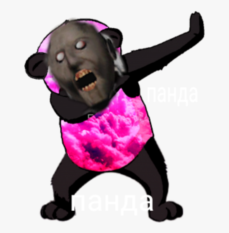 #granny Dabbing - Panda Dab Png, Transparent Clipart