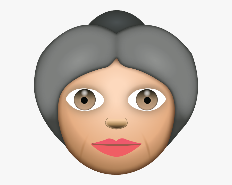 Grandma Emoji Png - Grandma And Grandpa Emojis, Transparent Clipart