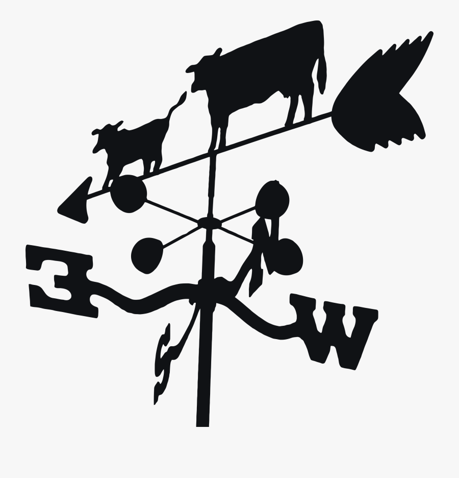 Weather Vane Cattle Clip Art - Weather Vane, Transparent Clipart