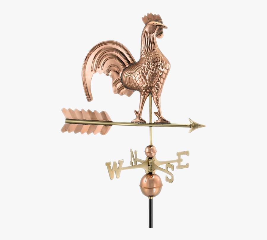 Rooster Weathervane From Pure Copper - Rooster Weather Vane, Transparent Clipart
