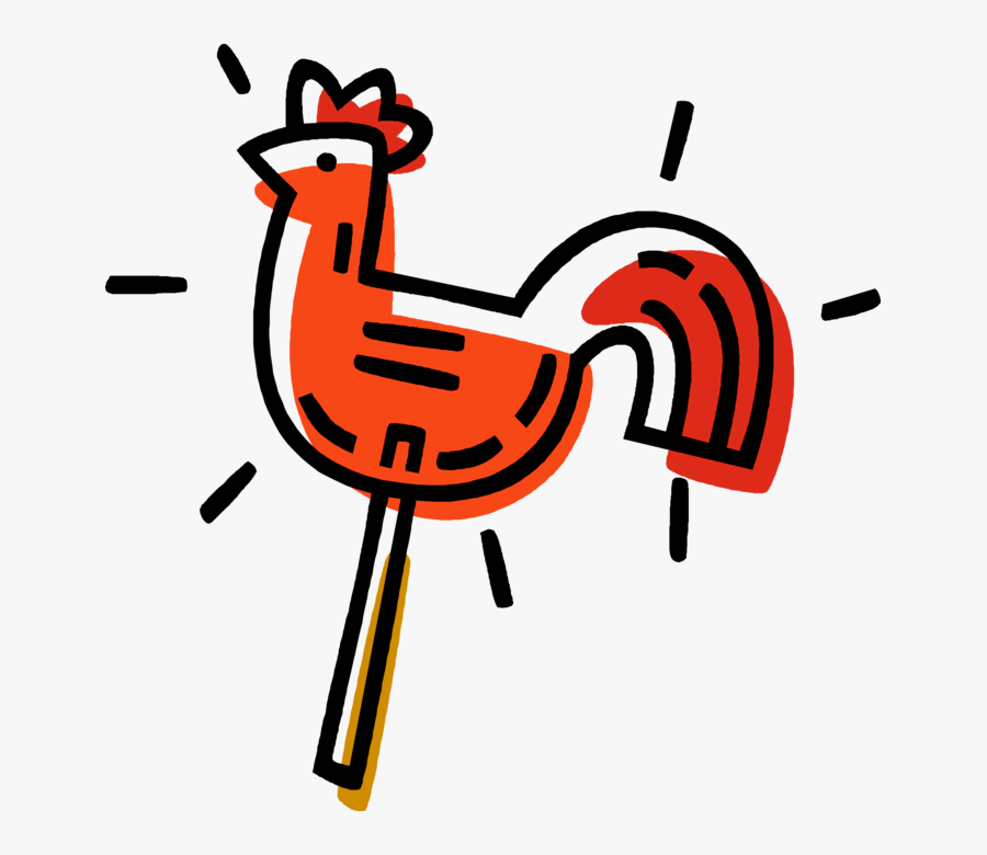 Vector Illustration Of Weather Vane Or Weathercock, Transparent Clipart