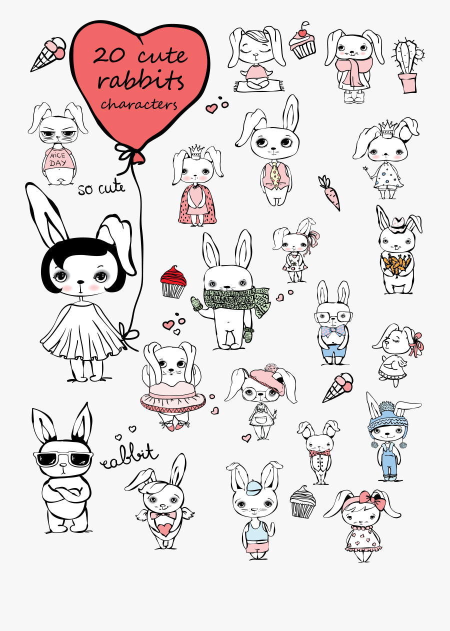 Transparent Bunny Head Png, Transparent Clipart