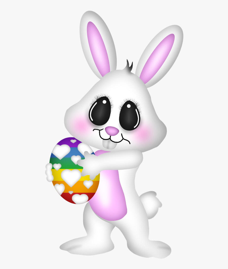 Easter Bunny Kiss, Transparent Clipart