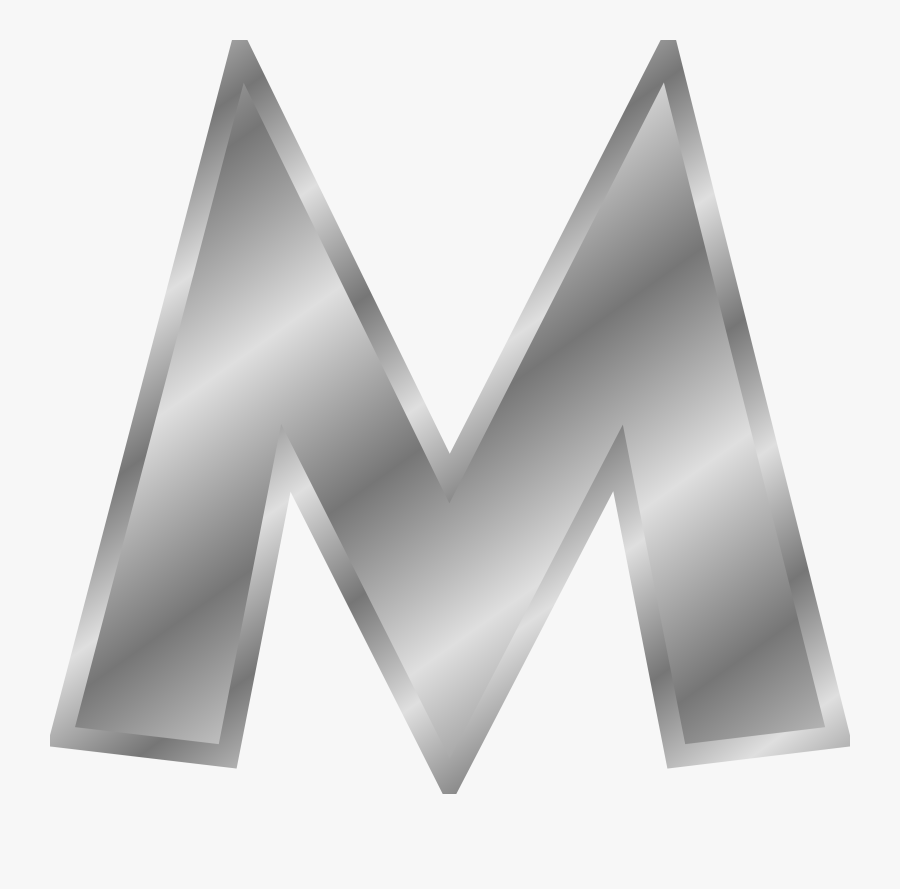 Silver Letter M Png, Transparent Clipart