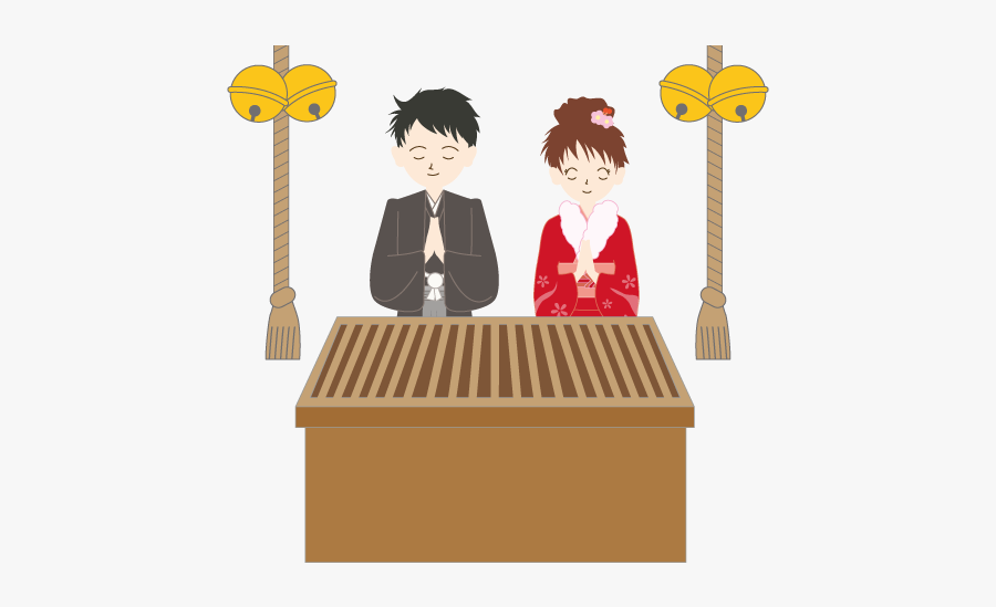 正月 お参り, Transparent Clipart