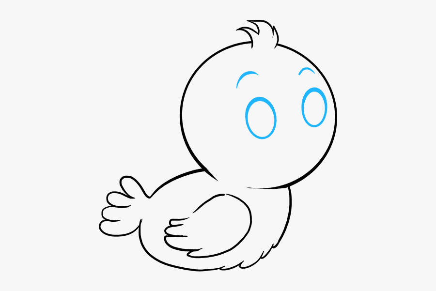 How To Draw Baby Bird - Cartoon Clipart Baby Birds, Transparent Clipart