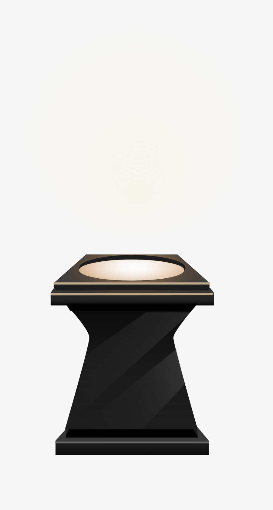 Table,plumbing Fixture,angle - Pedestal With Spotlight Transparent, Transparent Clipart