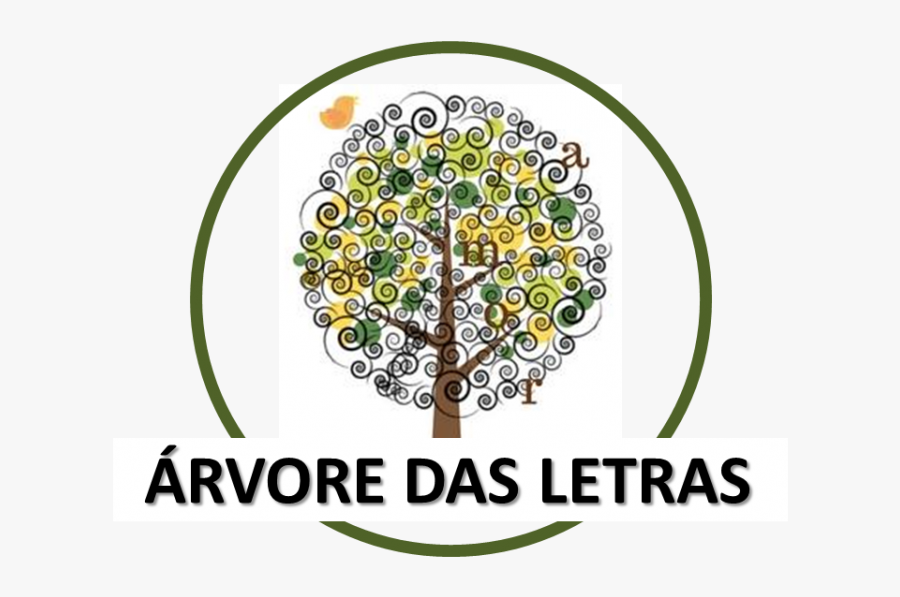 Arvore De Letras Png - Circle, Transparent Clipart