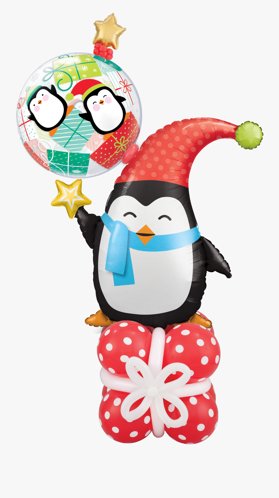 Clip Art Christmas Balloon Pedestal Pinterest - Penguin Balloon Christmas, Transparent Clipart